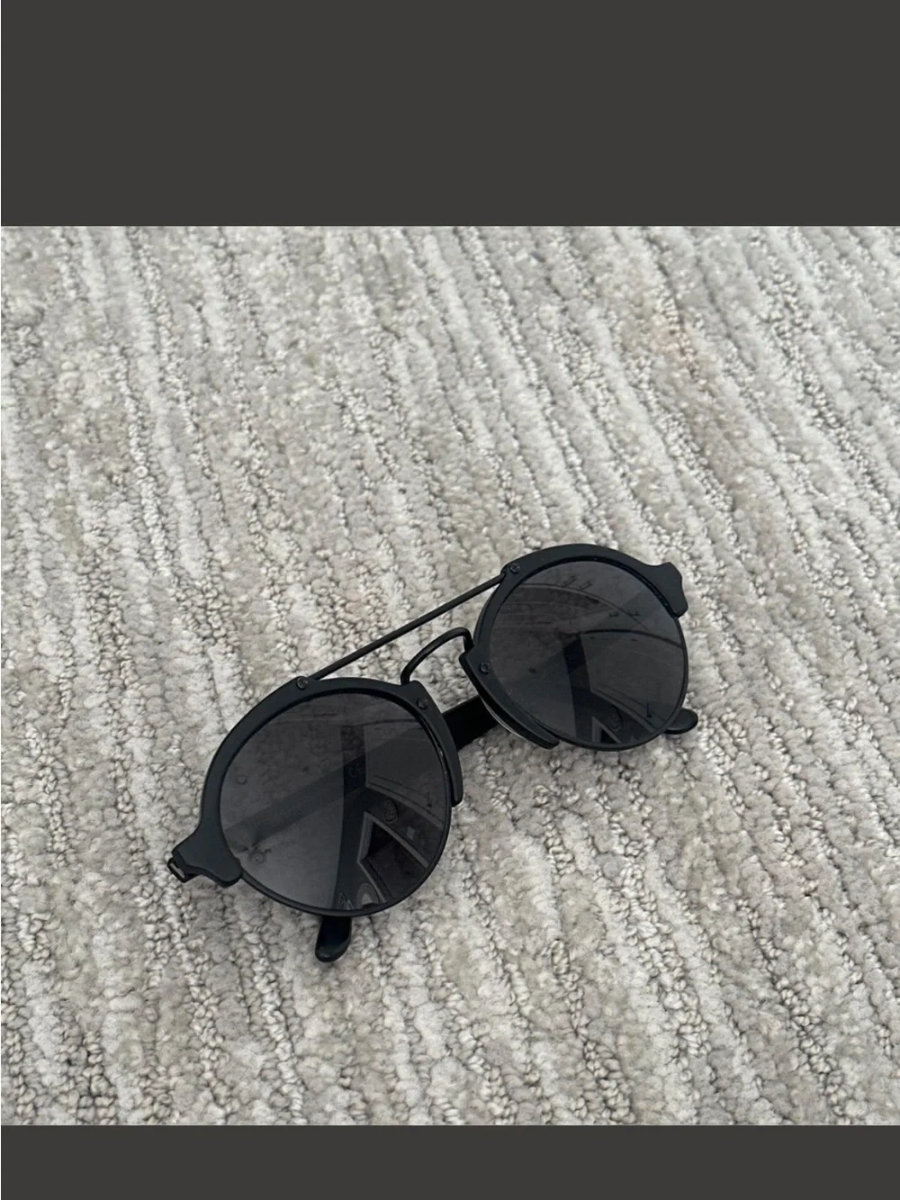 Illesteva Milan 2 Matte Black Aviator Sunglasses